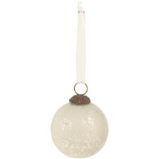 kerstboom ornament zilver vintage ø 7 cm
